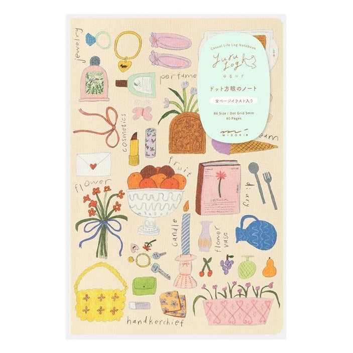 Midori Yuru Log Notebook My Life B6 Dot Grid 5mm
