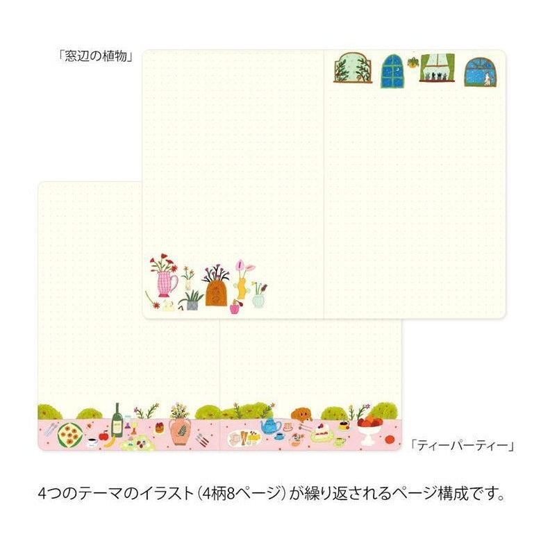 Midori Yuru Log Notebook My Life B6 Dot Grid 5mm