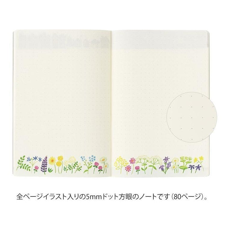 Midori Yuru Log Notebook Scandi B6 Dot Grid 5mm