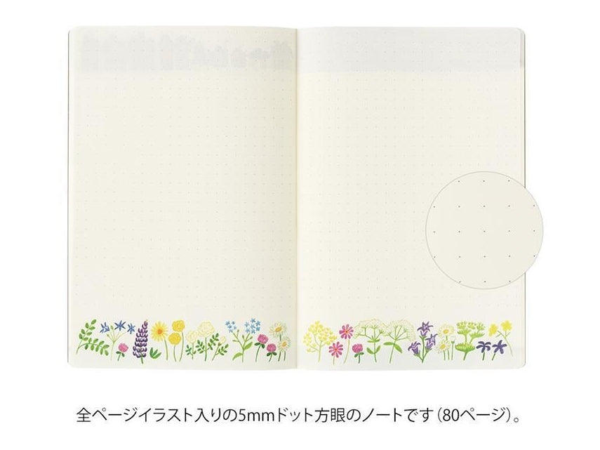 Midori Yuru Log Notebook Scandi B6 Dot Grid 5mm