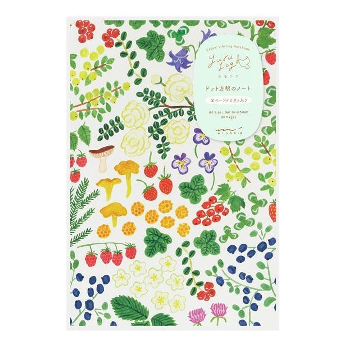 Midori Yuru Log Notebook Scandi B6 Dot Grid 5mm
