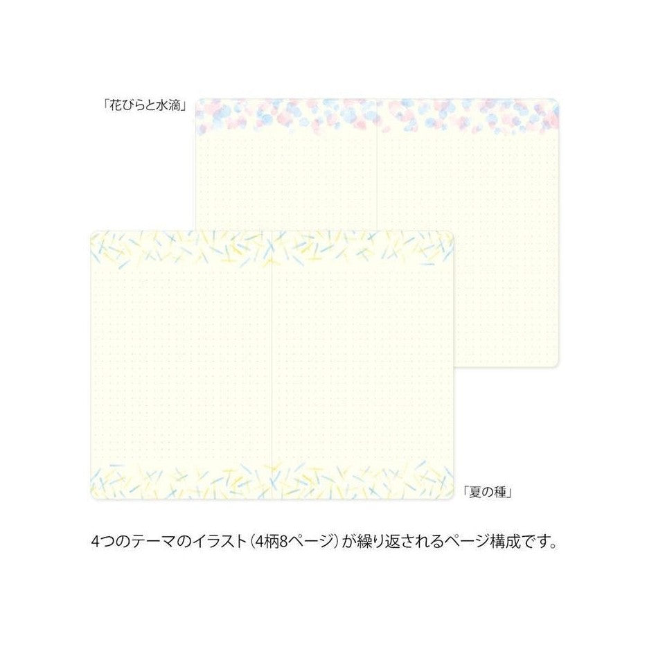 Midori Yuru Log Notebook Water Colour B6 Dot Grid 5mm