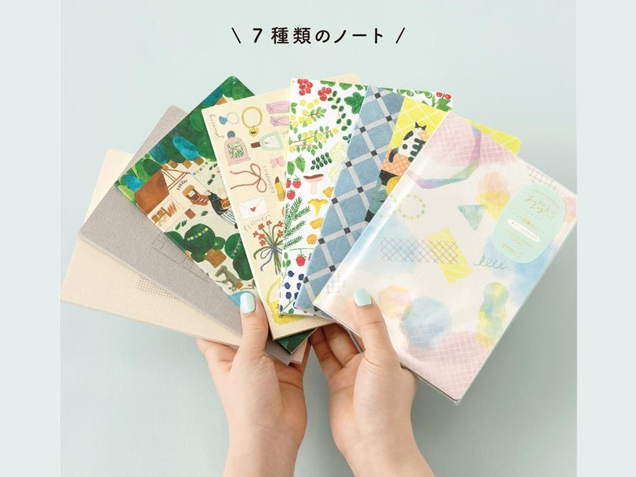 Midori Yuru Log Notebook Water Colour B6 Dot Grid 5mm