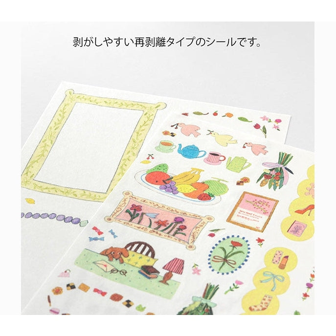 Midori Yuru Log Planner Sticker Sheets 2P - Daily Life