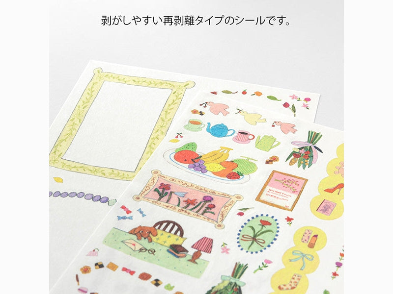 Midori Yuru Log Planner Sticker Sheets 2P - Daily Life