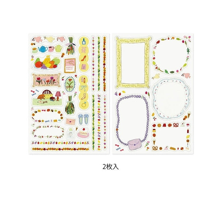 Midori Yuru Log Planner Sticker Sheets 2P - Daily Life