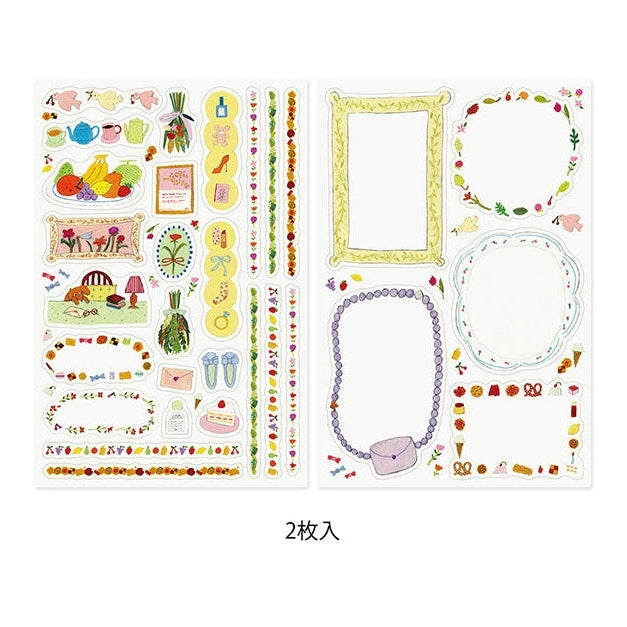 Midori Yuru Log Planner Sticker Sheets 2P - Daily Life