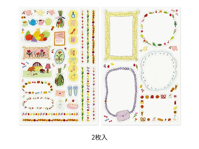 Midori Yuru Log Planner Sticker Sheets 2P - Daily Life