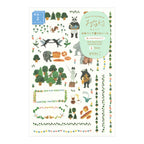 Midori Yuru Log Planner Sticker Sheets 2P - Forest Animals