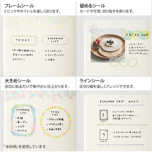 Midori Yuru Log Planner Sticker Sheets 2P - Forest Animals