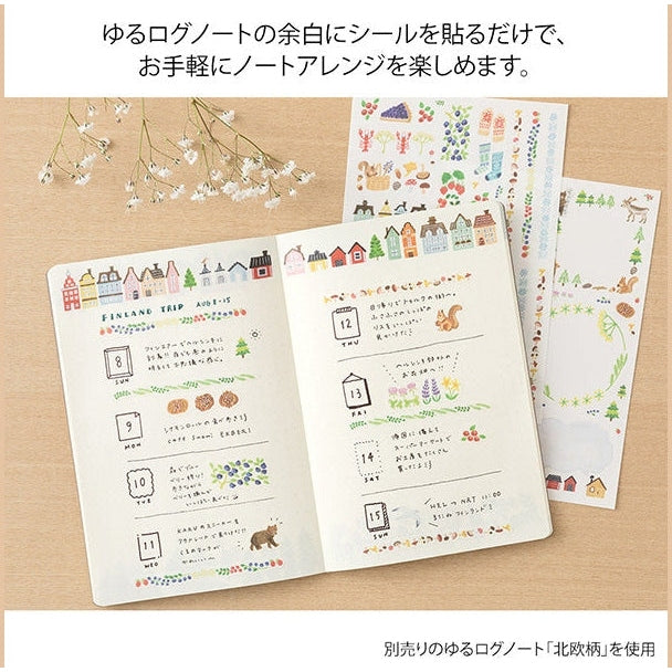 Midori Yuru Log Planner Sticker Sheets 2P - Scandinavia