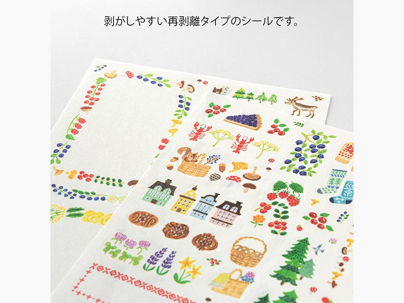 Midori Yuru Log Planner Sticker Sheets 2P - Scandinavia