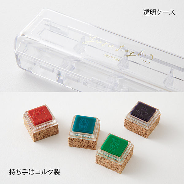 Midori Yuru Log Pre-inked Stamp - Cafe