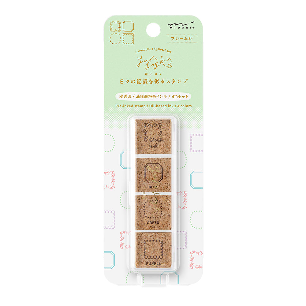 Midori Yuru Log Pre-inked Stamp - Frame