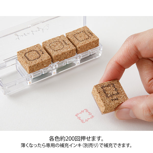 Midori Yuru Log Pre-inked Stamp - Frame