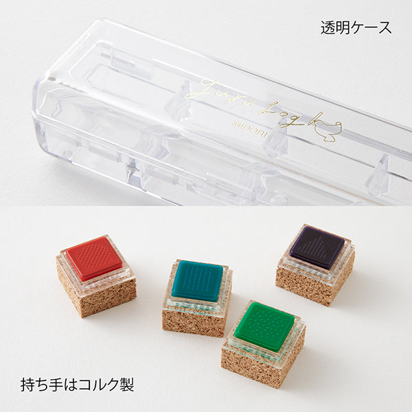 Midori Yuru Log Pre-inked Stamp - Geometrie