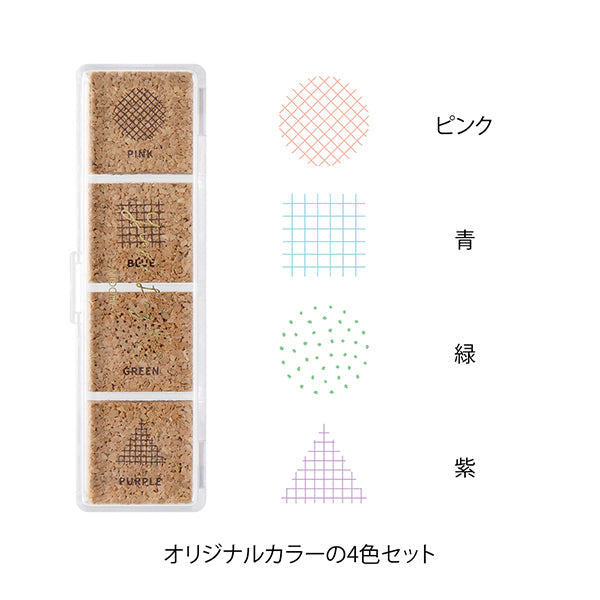 Midori Yuru Log Pre-inked Stamp - Geometrie