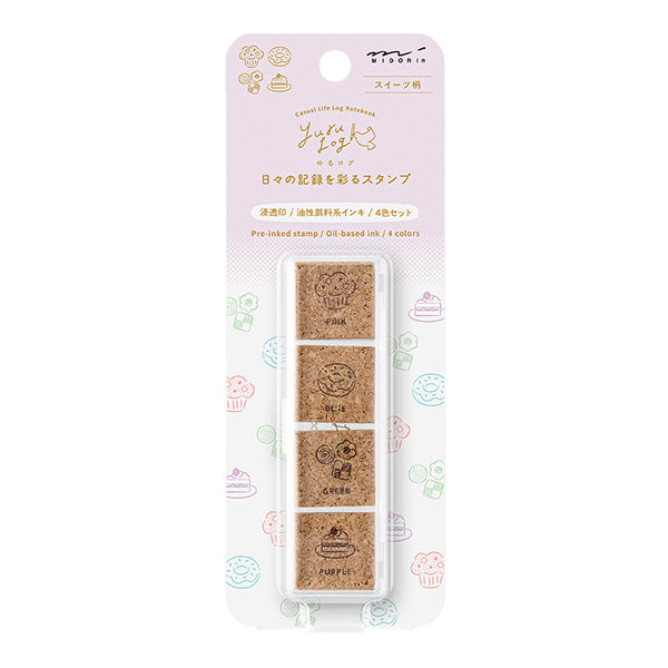 Midori Yuru Log Pre-inked Stamp - Sweet