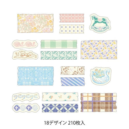 Midori Yuru Log Roll Sticker Antique