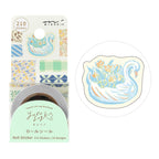 Midori Yuru Log Roll Sticker Antique