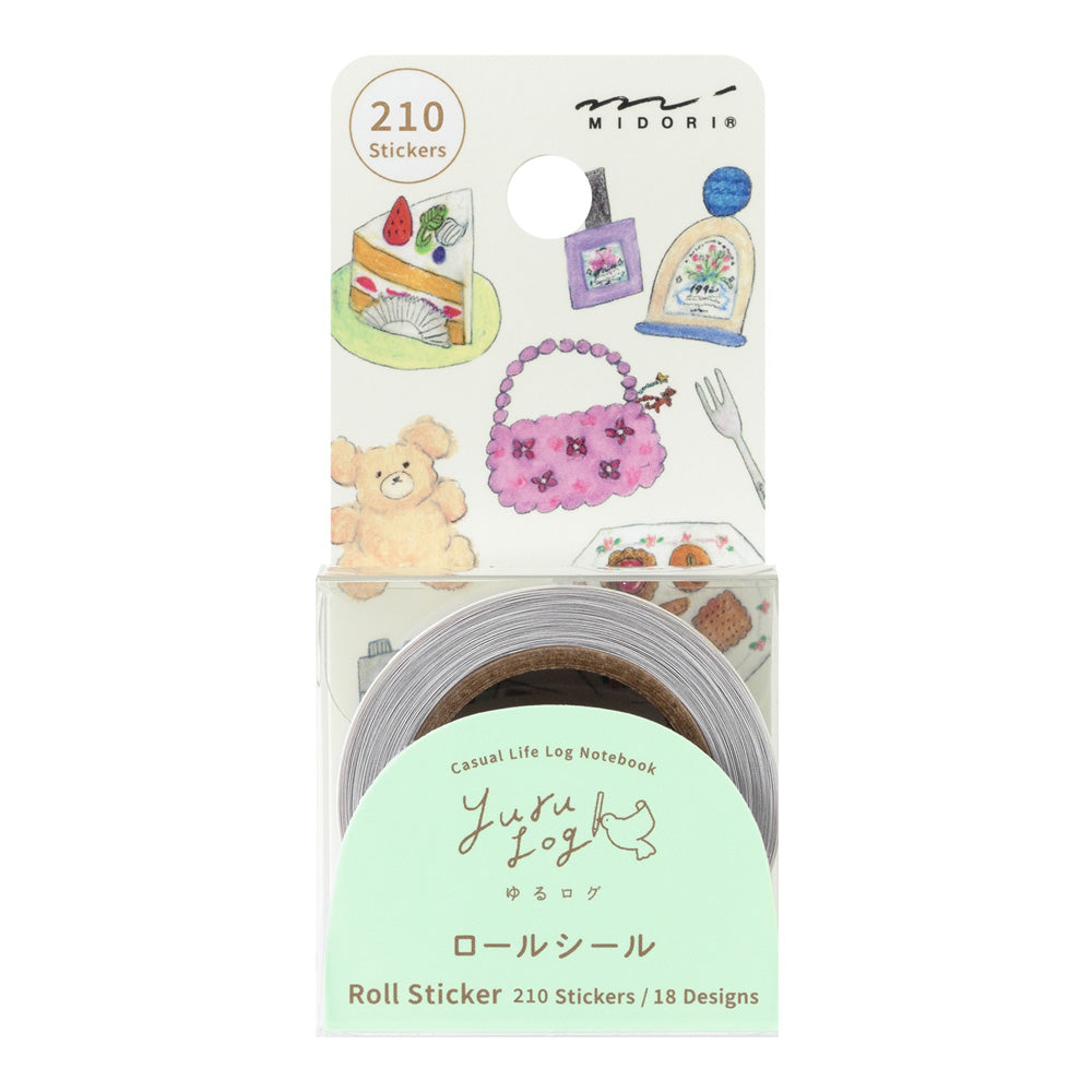 Midori Yuru Log Roll Sticker Motif