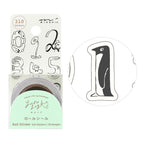 Midori Yuru Log Roll Sticker Numbers