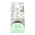 Midori Yuru Log Roll Sticker Numbers