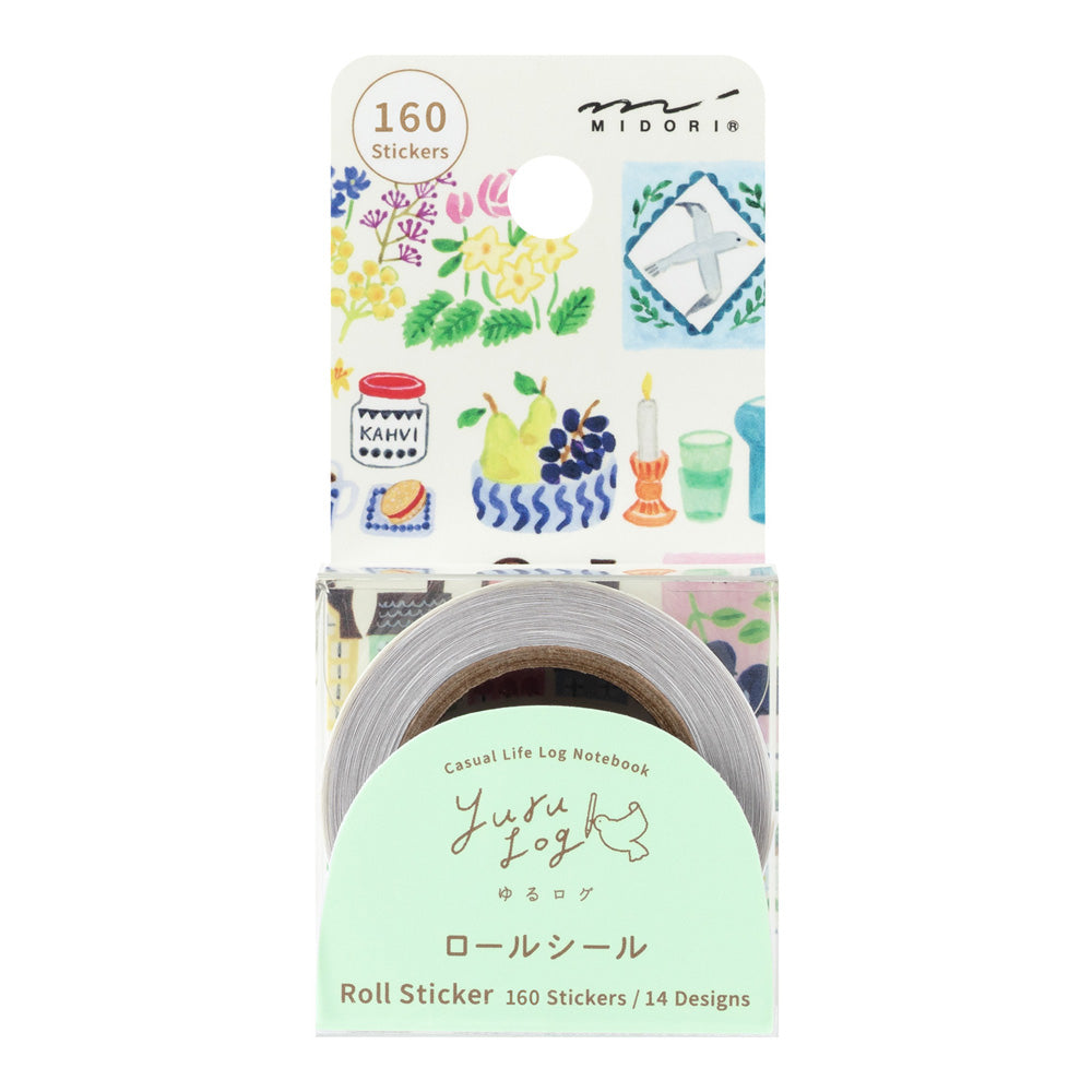 Midori Yuru Log Roll Sticker Postage Stamp
