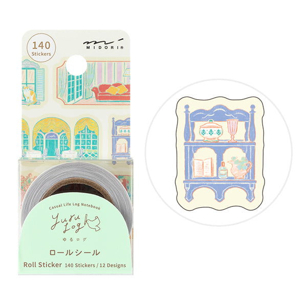 Midori Yuru Log Roll Sticker Window View