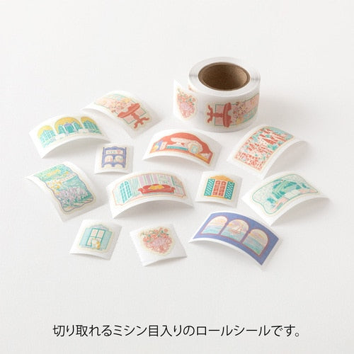 Midori Yuru Log Roll Sticker Window View