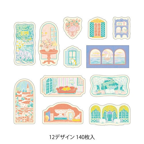Midori Yuru Log Roll Sticker Window View