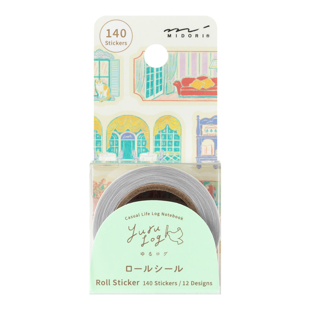 Midori Yuru Log Roll Sticker Window View