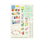 Midori Yuru Log Sticker Sheet - Motif Textile - 2 Sheets