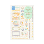 Midori Yuru Log Sticker Sheet - Travel & Hotel - 2 Sheets
