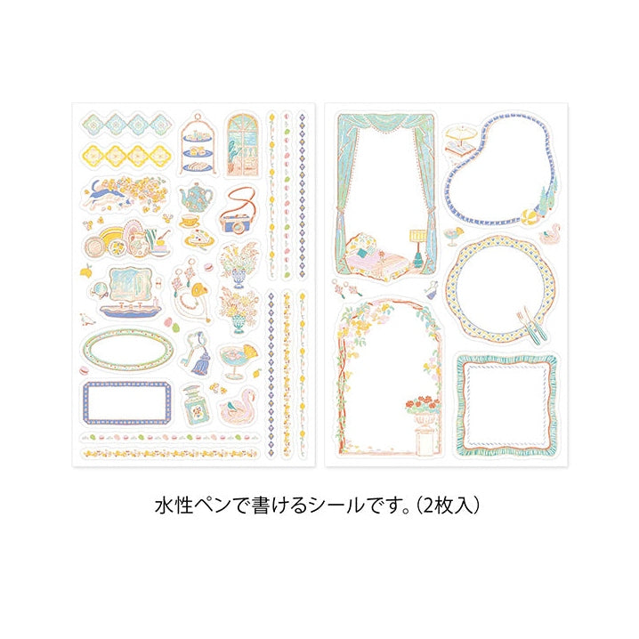 Midori Yuru Log Sticker Sheet - Travel & Hotel - 2 Sheets