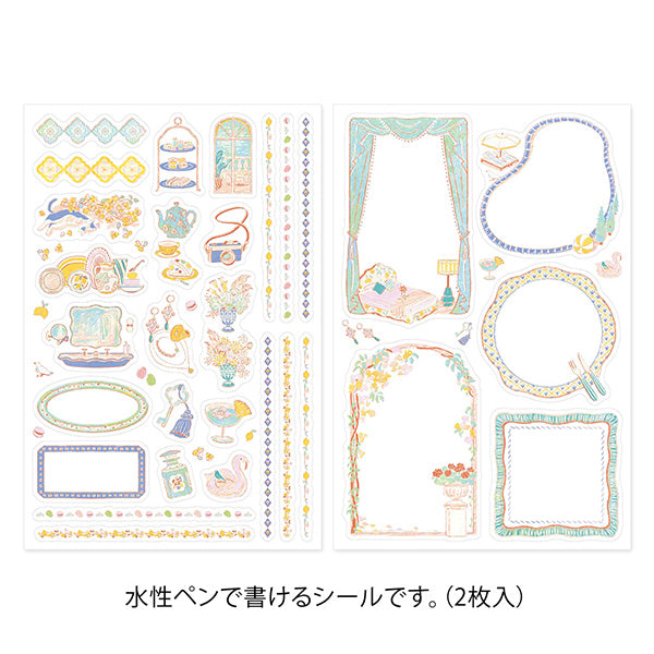 Midori Yuru Log Sticker Sheet - Travel & Hotel - 2 Sheets