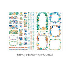 Midori Yuru Log Writable Sticker Sheets 2P Coffee Shop