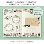 Midori Yuru Log Writable Sticker Sheets 2P Sweets and Animals