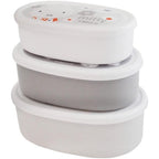 Miffy Antimicrobial Seal Container 3-Piece Set Grey