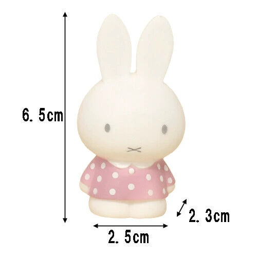 Miffy Figurine Finger Puppet - Pink Polka Dot Dress Miffy