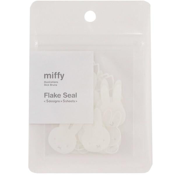 Miffy White Series Flake Sticker - 5 Designs x 5 Sheets