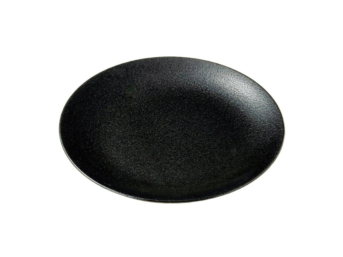 Mino Black Round Serving Plate 24D