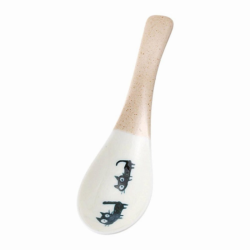 Minoru Black Cat Renge Spoon - Beige
