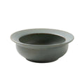 Minoru Cou Shadow Blue ceramic deep bowl with raised rim and speckled glaze