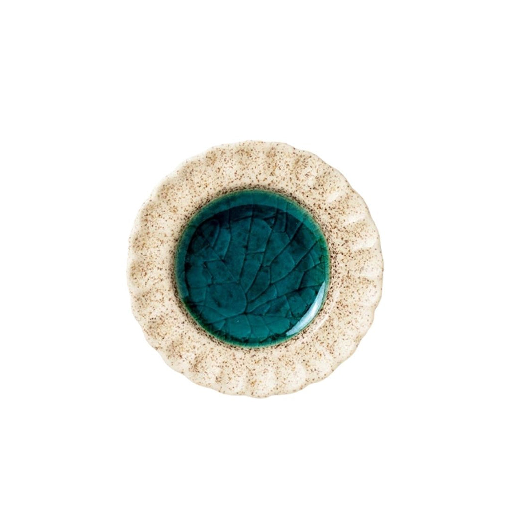 Minoru Lumo Chrysanthemum Plate 9D - Turquoise