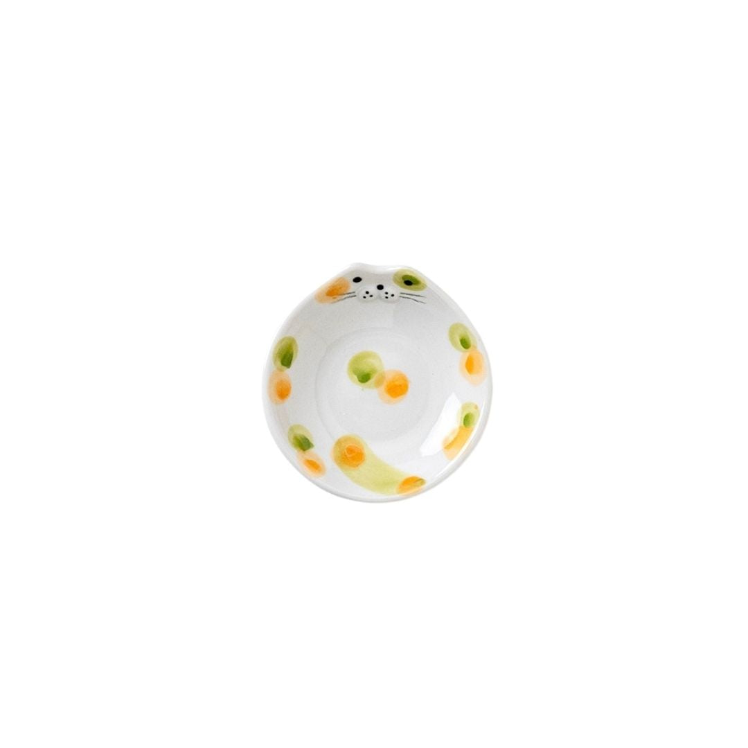 Minoru Mie Dot Orange Green Plate 9D