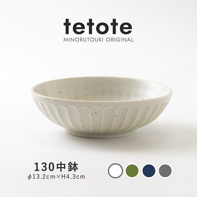 Minoru Tetote Bowl 13D Kobiki White