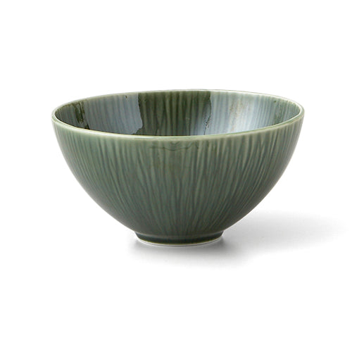 Miyama Crease Donburi Bowl 15D - Oribe Green