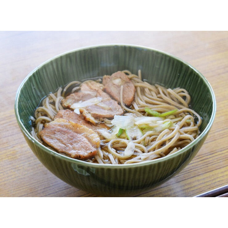 Miyama Crease Donburi Bowl 15D - Oribe Green