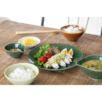 Miyama Crease Large Plate 27D - Oribe Green